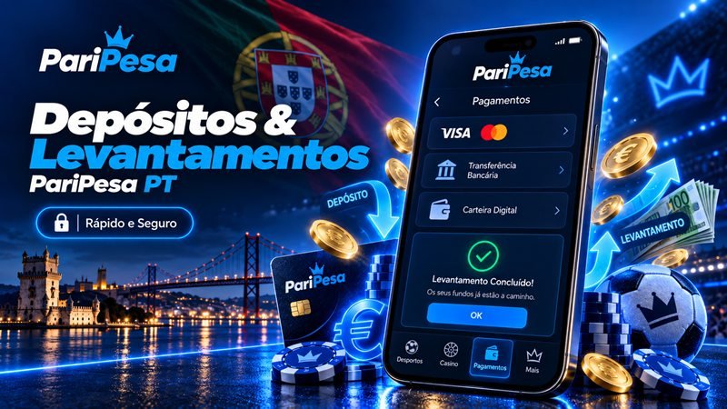 Depósitos e levantamentos na Paripesa PT