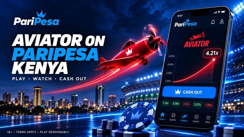 Aviator game on PariPesa with mobile cash-out interface in Kenya