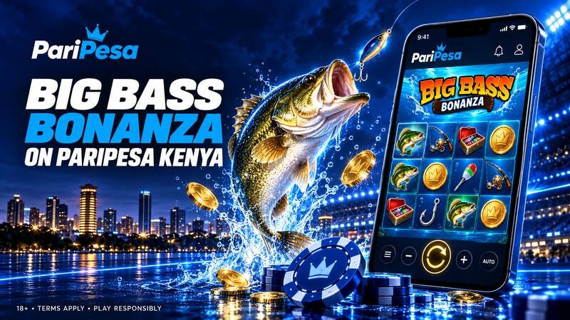 Big Bass Bonanza slot game on PariPesa Kenya