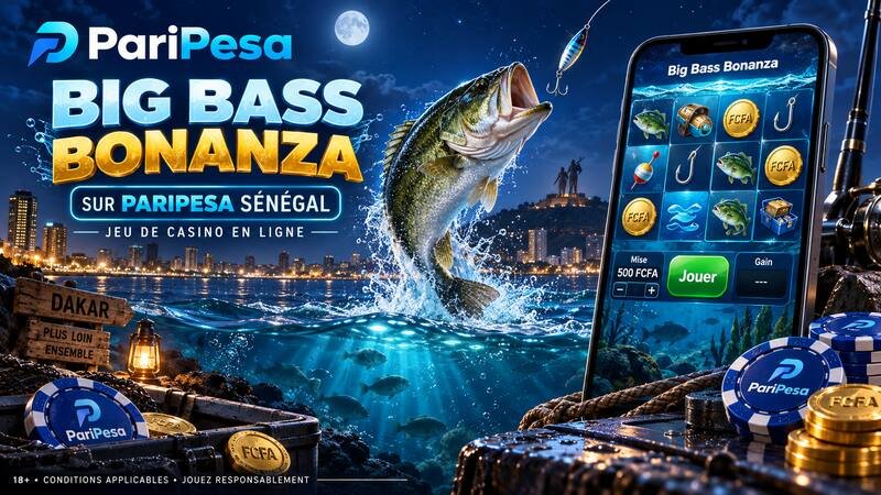 Jeu Big Bass Bonanza sur PariPesa Sénégal avec mise en FCFA