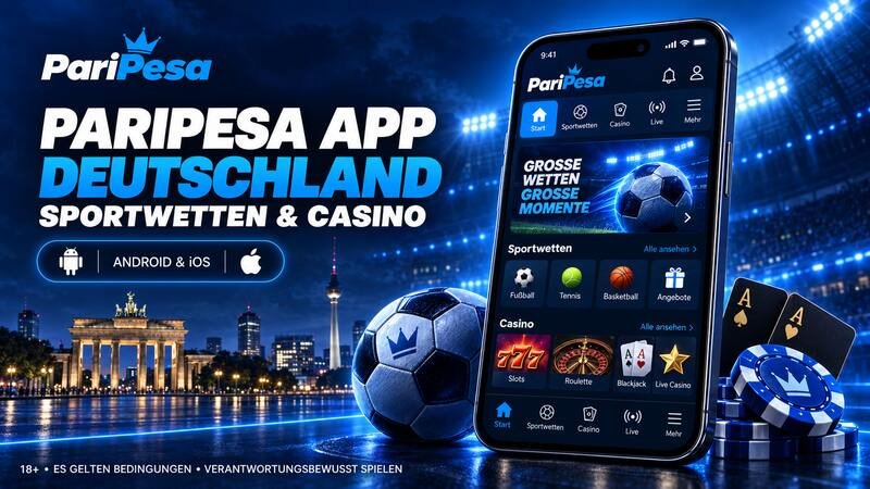 PariPesa App Deutschland für Sportwetten und Casino auf dem Smartphone