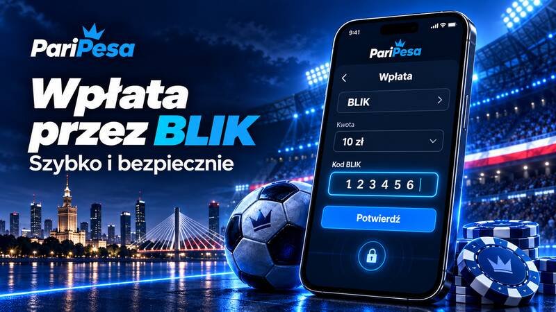 Wpłata na Paripesa przez BLIK w Polsce za pomocą aplikacji mobilnej