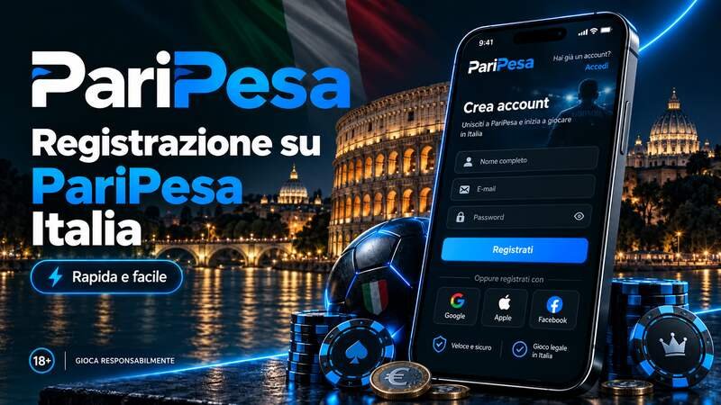 Registrazione rapida e sicura su PariPesa Italia tramite smartphone.