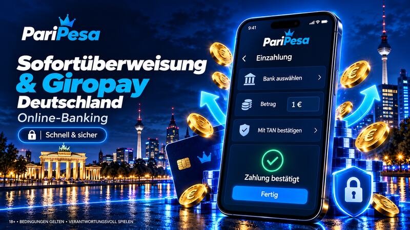 PariPesa Einzahlung mit Sofortüberweisung und Giropay in Deutschland