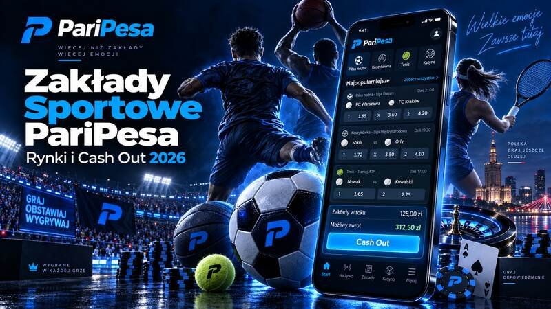 Zakłady sportowe PariPesa Polska na komputerze i w aplikacji mobilnej