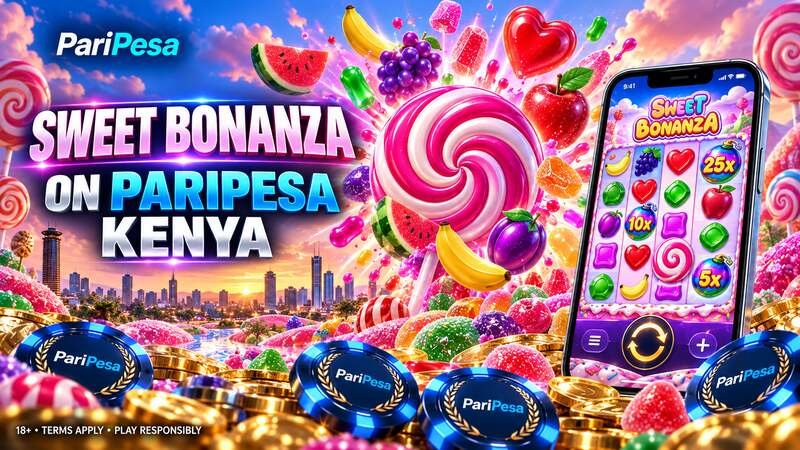 Sweet Bonanza slot game on PariPesa Kenya