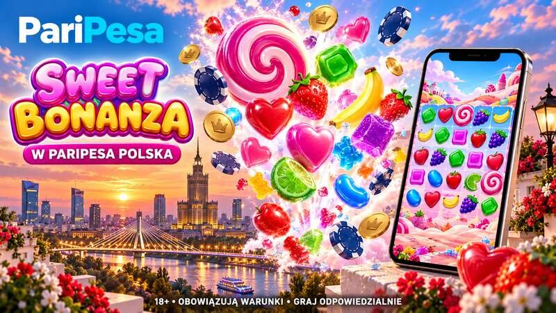 Gra Sweet Bonanza w PariPesa Polska na urządzeniu mobilnym